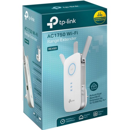 TP-LINK RE450 AC1750 DualBand Mesh Wi-Fi EXTENDER - 1300Mbps - 5GHz TP-LINK RE450 AC1750 DualBand Mesh Wi-Fi EXTENDER - 1300Mbps - 5GHz