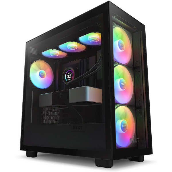 NZXT H7 Elite Premium ATX Mid Tower Gaming Case RGB - Black NZXT H7 Elite Premium ATX Mid Tower Gaming Case RGB - Black