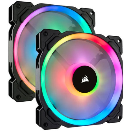 CORSAIR LL140 RGB LED FAN 140MM 2PACK - كورسير مراوح CORSAIR LL140 RGB LED FAN 140MM 2PACK - كورسير مراوح