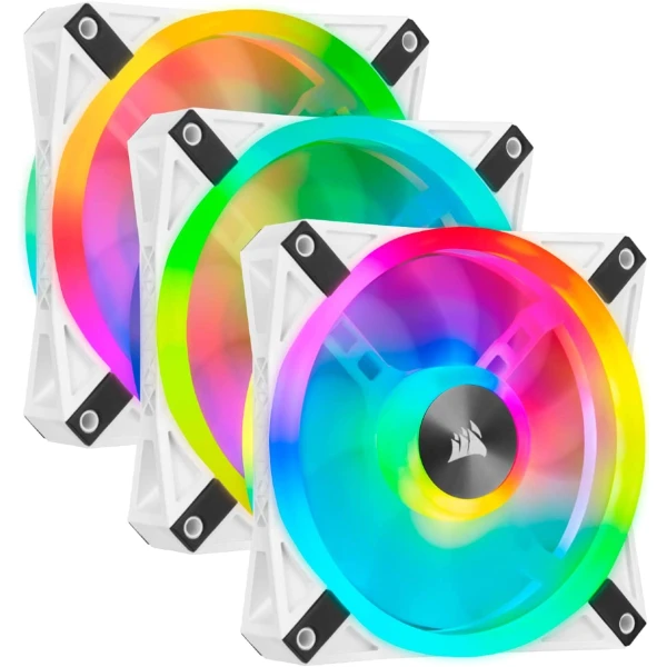 CORSAIR iCUE QL120 RGB FAN KIT 3X120MM - WHITE