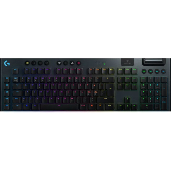 LOGITECH G915 MECHANICAL RGB GAMING Wireless KEYBOARD- BLACK GL TACTILE SWITCH - لوجيتك كيبورد للالعاب لاسلكي LOGITECH G915 MECHANICAL RGB GAMING Wireless KEYBOARD- BLACK GL TACTILE SWITCH - لوجيتك كيبورد للالعاب لاسلكي