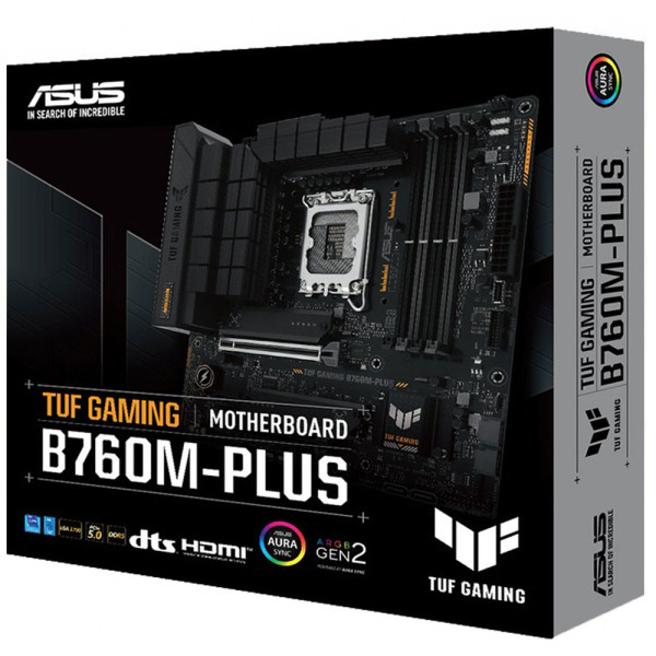 ASUS TUF GAMING B760M-PLUS DDR5 -AURA - LGA 1700 - مذربورد أسوس ASUS TUF GAMING B760M-PLUS DDR5 -AURA - LGA 1700 - مذربورد أسوس