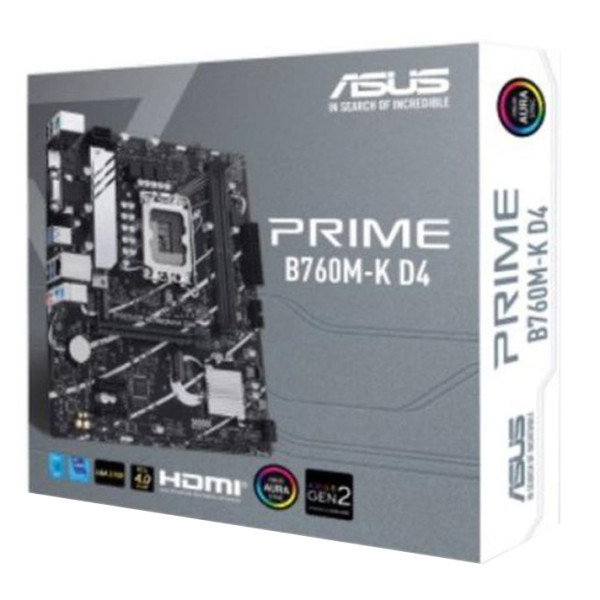 ASUS PRIME B760M-K D4 Aura Sync - LGA 1700 ASUS PRIME B760M-K D4 Aura Sync - LGA 1700