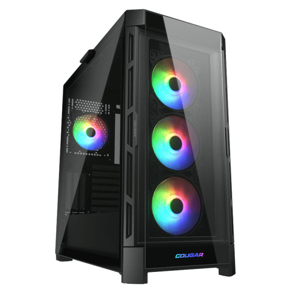 COUGAR DUOFACE PRO RGB E-ATX TEMP-GLASS/Airflow Pan MID TOWER CASE- BLACK - كيس كوغر دوفيس برو للالعاب COUGAR DUOFACE PRO RGB E-ATX TEMP-GLASS/Airflow Pan MID TOWER CASE- BLACK - كيس كوغر دوفيس برو للالعاب