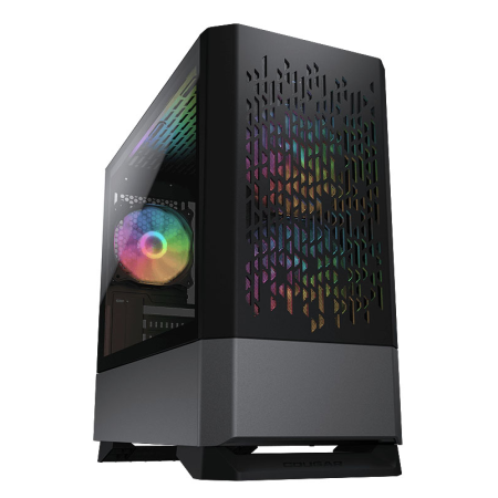 كيس كوجر MG140 Air RGB ميني تاور - واجهة شبكية - زجاج مقسى - أسود