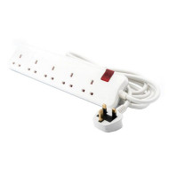توصيلة كهرباء من ليغراند 3 متر 5 مخرج - ابيض 