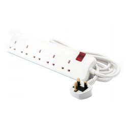 توصيلة كهرباء من ليغراند 3 متر 5 مخرج - ابيض 