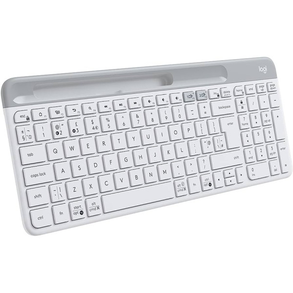 LOGITECH K580 SLIM MULTI-DEVICE WIRELESS KEYBOARD -WHITE - لوجيتيك كي 580 سلِم لوحة مفاتيح لاسيلكي LOGITECH K580 SLIM MULTI-DEVICE WIRELESS KEYBOARD -WHITE - لوجيتيك كي 580 سلِم لوحة مفاتيح لاسيلكي