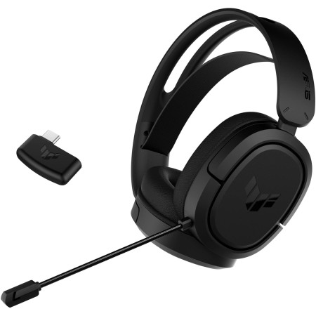سماعة العاب لاسلكية احترافية ASUS TUF Gaming H1، اتصال لاسلكي عبر USB‑C، دعم الصوت المحيطي الافتراضي 7.1، تصميم خفيف الوزن، حتى 15 ساعة من الاستخدام - اسود