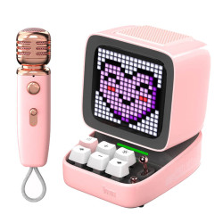 Divoom Ditoo-Mic Mini Karaoke Machine Pixel Art Bluetooth Speaker - Pink Divoom Ditoo-Mic Mini Karaoke Machine Pixel Art Bluetooth Speaker - Pink