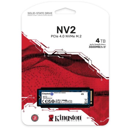 KINGSTON NV2 SNV2S/4000G SSD PCIe 4.0 NVMe M.2 2280 - 4TB - هاردسك M.2كينجستون إس إس دي KINGSTON NV2 SNV2S/4000G SSD PCIe 4.0 NVMe M.2 2280 - 4TB - هاردسك M.2كينجستون إس إس دي