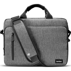  تومتوك حقيبة كمبيوتر محمول بمقاس 16 بوصة - رمادي