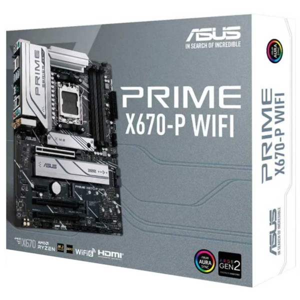 ASUS PRIME X670-P WiFi 6 Aura Sync- AMD Socket AM5 ASUS PRIME X670-P WiFi 6 Aura Sync- AMD Socket AM5