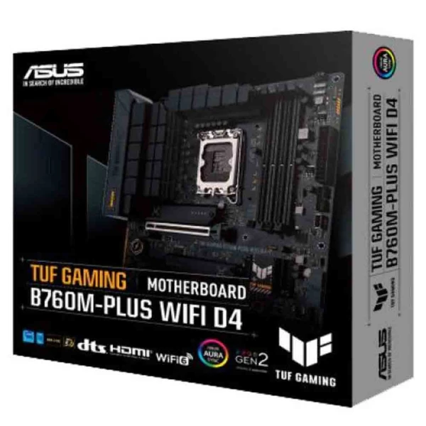 ASUS Motherboard TUF Gaming B760M-Plus WIFI D4 - AURA ASUS Motherboard TUF Gaming B760M-Plus WIFI D4 - AURA