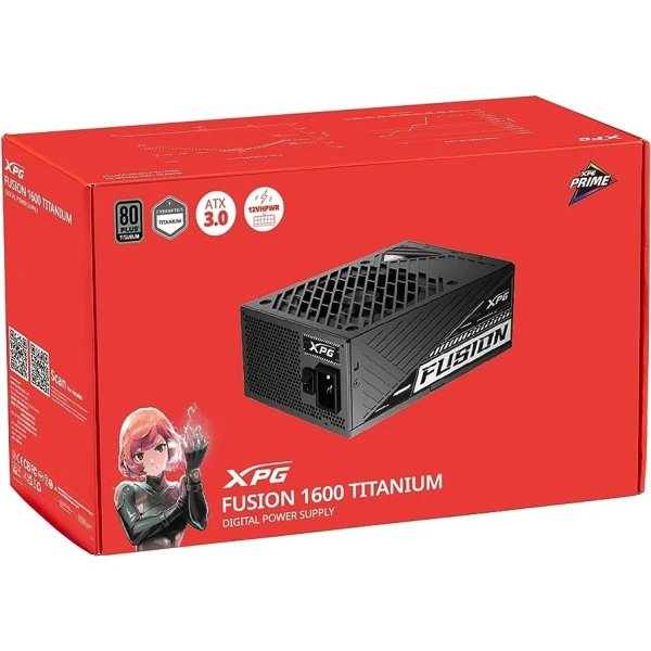 XPG FUSION 1600 TITANIUM -MODULAR 1600W RGB POWER SUPPLY ATX 3.0 80+ TITANIUM XPG FUSION 1600 TITANIUM -MODULAR 1600W RGB POWER SUPPLY ATX 3.0 80+ TITANIUM