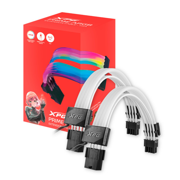 كابل إضاءة لكرت الشاشة - كابل تمديد XPG PRIME ARGB 8PIN - VGA مع إضاءة ARGB