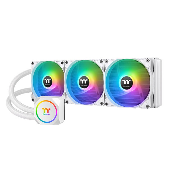 THERMALTAKE TH360 ARGB SYNC SNOW EDITION LIQUID COOLER RGB FAN x3 - WHITE - ثيرمال تيك مبريد مائي للكمبيوتر THERMALTAKE TH360 ARGB SYNC SNOW EDITION LIQUID COOLER RGB FAN x3 - WHITE - ثيرمال تيك مبريد مائي للكمبيوتر