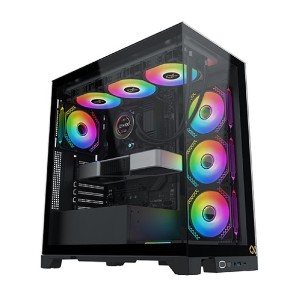 XIGMATEK ALPHA ENDORPHIN ULTRA WIDE BODY GAMING MIDTOWER ATX CASE 5x RGB FANS - BLACK - زيجماتيك اندورفين الترا كيس كمبيوتر اسود XIGMATEK ALPHA ENDORPHIN ULTRA WIDE BODY GAMING MIDTOWER ATX CASE 5x RGB FANS - BLACK - زيجماتيك اندورفين الترا كيس كمبيوتر اسود