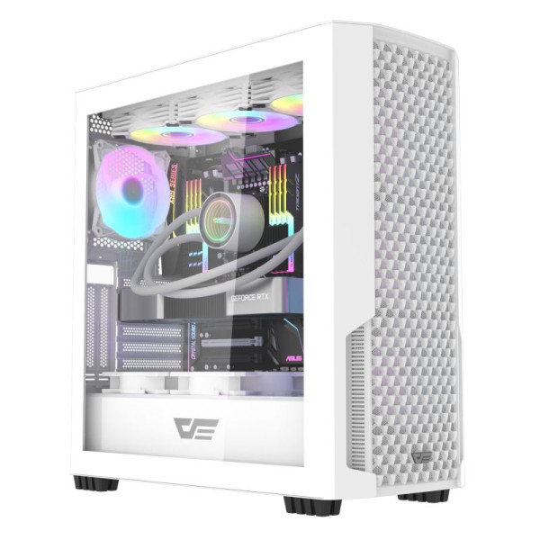 Darkflash DF2100 ATX Mid Tower Case 4x ARGB Fans - White Darkflash DF2100 ATX Mid Tower Case 4x ARGB Fans - White
