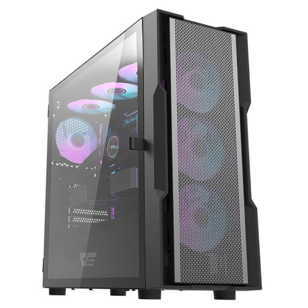 Darkflash Dk431 Mesh ATX Mid Tower Case 4x ARGB Fan - Black Darkflash Dk431 Mesh ATX Mid Tower Case 4x ARGB Fan - Black