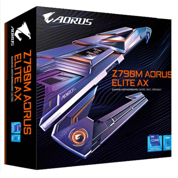 GIGABYTE MOTHERBOARD Z790M AORUS ELITE AX DDR5 GAMING PCIe5 - LGA 1700 - مذربورد جيجا بايت أوروس GIGABYTE MOTHERBOARD Z790M AORUS ELITE AX DDR5 GAMING PCIe5 - LGA 1700 - مذربورد جيجا بايت أوروس