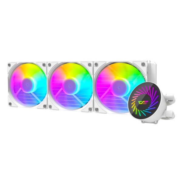 دارك فلاش ريدانت360 مبرد مائي للكمبيوتر3 مراوح RGB - ابيض دارك فلاش ريدانت360 مبرد مائي للكمبيوتر3 مراوح RGB - ابيض