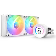   ان زي اكس تي كراكن إيليت 240 مبرد مائي مع شاشة - ابيض