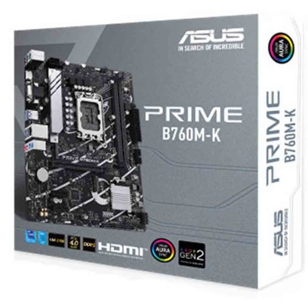 ASUS PRIME B760M-K DDR5 Motherboard - PCIe 4.0 - LGA1700 Socket - DDR5 RAM