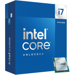 معالج انتل كور i7 14700K الجيل الرابع عشر, يدعم الى 5.6 هرتز,  20 نواة ( 8 انوية أداء + 12 نواة كفاءة) , 28 مسار , 33 ميغا كاش , معمارية RAPTOR LAKE