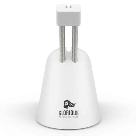 Mouse Bungee Glorious ,Weight: ~265 g ,Rubber base for grip and stability ,Reduces cable drag and improves tracking consistency - White Mouse Bungee Glorious ,Weight: ~265 g ,Rubber base for grip and stability ,Reduces cable drag and improves tracking consistency - White