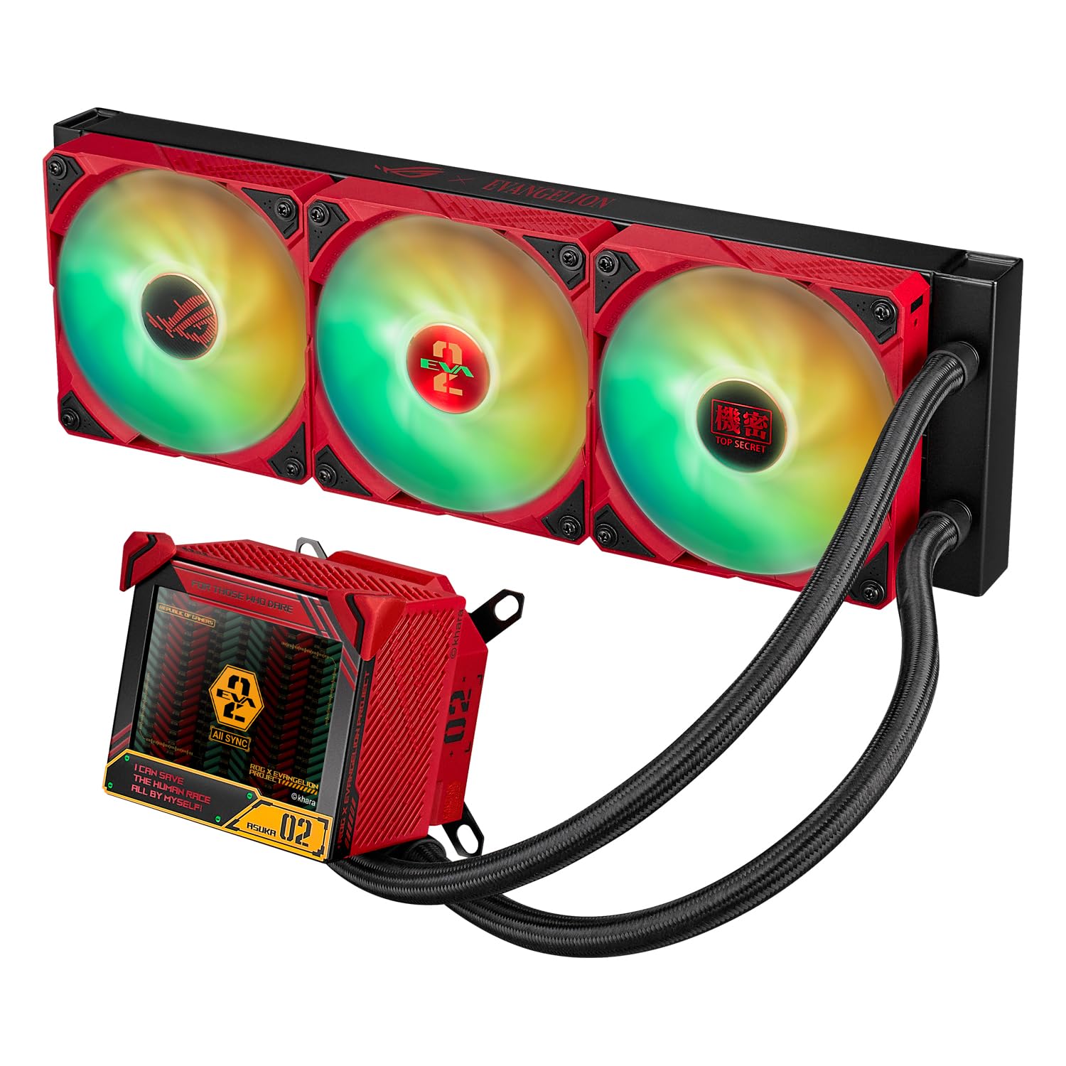 Asus Rog Ryujin Iii 360 Argb Eva-02 Edition Liquid Cooler - Red