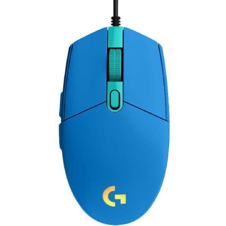 فأرة ألعاب سلكية Logitech G203 LIGHTSYNC، مزودة بـ 6 أزرار قابلة للبرمجة، استجابة فائقة السرعة بزمن 1 مللي ثانية، معدل استجابة (Polling Rate) ‏1000 هرتز – أزرق