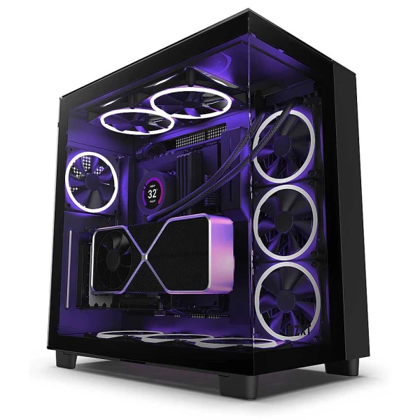 NZXT H9 Elite Mid Tower Airflow Case (3x FANs RGB + 1xFAN Without RGB) - Black