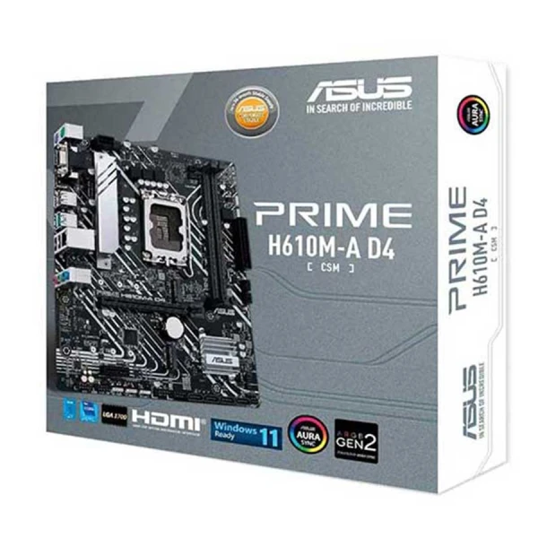 ASUS PRIME H610M-A D4 [CSM] Aura Sync - LGA1700