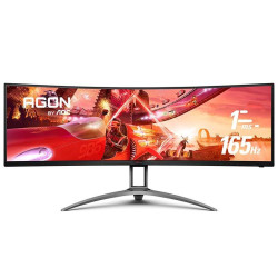 اي او سي اجون 49 بوصه الترا وايد VA Dual QHD هرتز 165 شاشة للألعاب منحنية مع يو اس بي سي وسماعات 