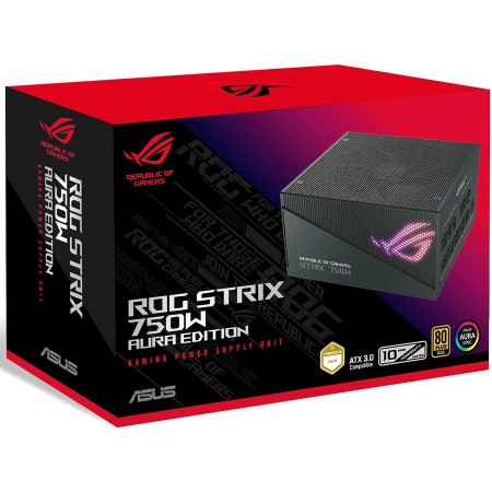 Asus Rog Strix 750w Fully Mod Atx 3.0 Power Supply Aura Edition - Gold