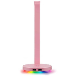  ريزر بيس ستيشن V2 كروما ستاند سماعه مع يو إس بي - وردي