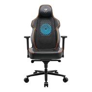 كرسي العاب COUGAR NxSys Aero, نظام تبريد مدمج مع مروحة RGB بحجم 200 لتهوية الظهر, وسادة رأس مغناطيسية, رافعة غاز Class 4, يتحمل الى 160 كجم - أسود/برتقالي