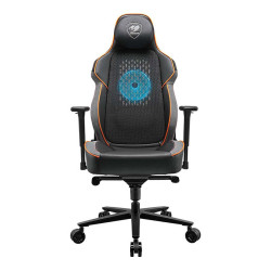 COUGAR NXSYS AERO Integrated 200mm RGB Fan, Breathable PVC Leather Gaming Chair  - Black / Orange  COUGAR NXSYS AERO Integrated 200mm RGB Fan, Breathable PVC Leather Gaming Chair  - Black / Orange