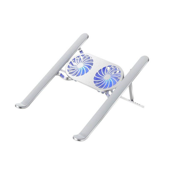 WIWU S400 PRO Aluminum Adjustable Laptop Stand With 2X Fan - Grey WIWU S400 PRO Aluminum Adjustable Laptop Stand With 2X Fan - Grey