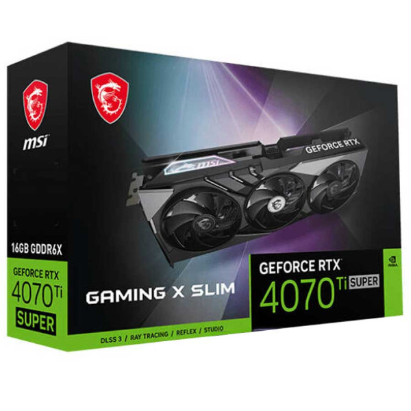إم إس أى جيمينج اكس سلم RTX 4070Ti سوبر 16GB - كرت الشاشة - اسود إم إس أى جيمينج اكس سلم RTX 4070Ti سوبر 16GB - كرت الشاشة - اسود