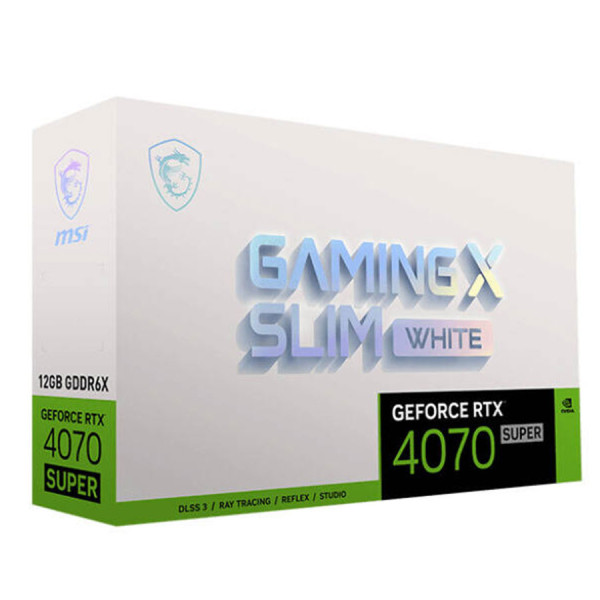 إم إس أى جيمينج اكس سلم RTX 4070 SUPER 12GB - كرت الشاشة - اصدار ابيض إم إس أى جيمينج اكس سلم RTX 4070 SUPER 12GB - كرت الشاشة - اصدار ابيض