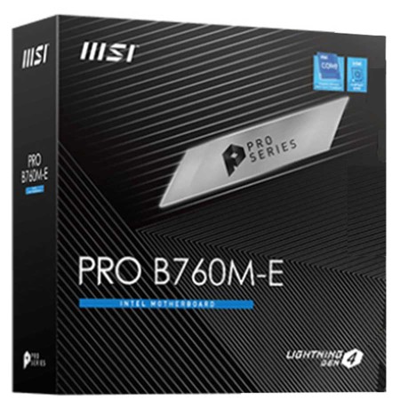 MSI PRO B760M-E GAMING Motherboard - PCIe 4.0 - LGA1700 Socket - DDR5 RAM