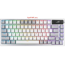 ASUS M701 ROG Azoth Wireless Mechanical Gaming Keyboard 75% with OLED Display - ROG NX SNOW SWITCH - AURA - White - Support Arabic 
