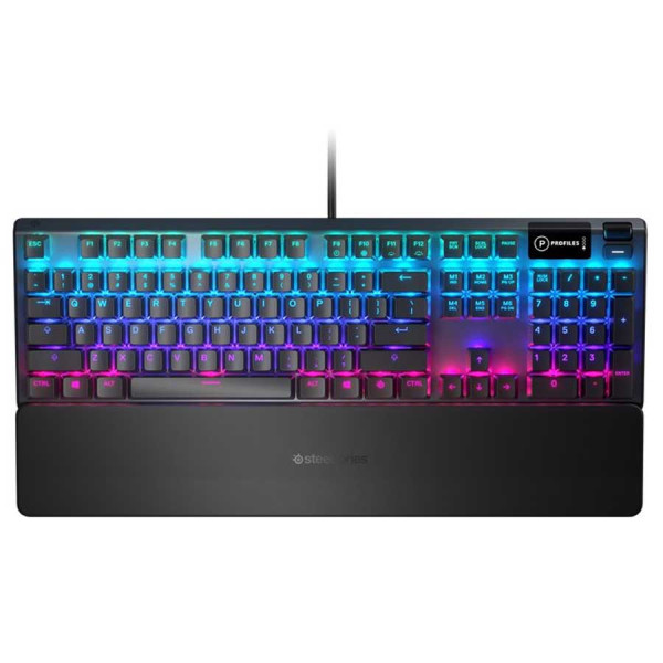 SteelSeries APEX 5 Hybrid Mechanical Gaming Keyboard OLED Display - Hybrid Blue Switch SteelSeries APEX 5 Hybrid Mechanical Gaming Keyboard OLED Display - Hybrid Blue Switch