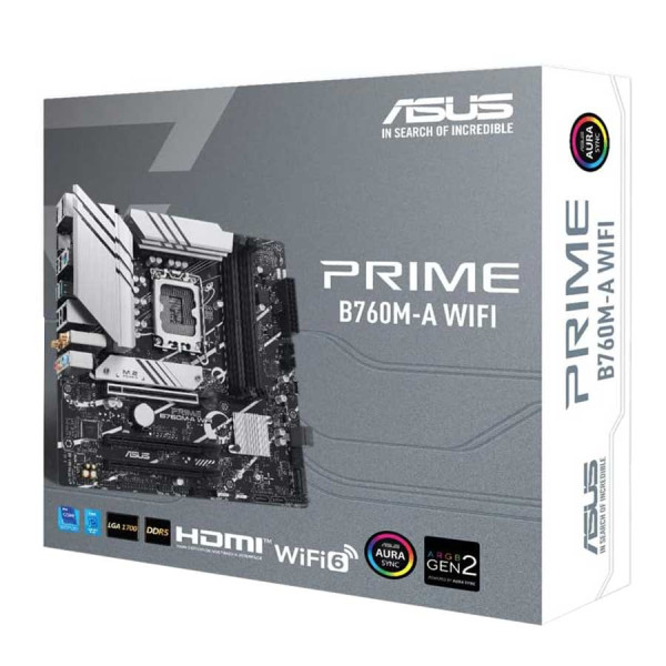 مذربورد أسوس برايم B760M-A WiFi DDR5 تدعم وايفاي 6 مذربورد أسوس برايم B760M-A WiFi DDR5 تدعم وايفاي 6