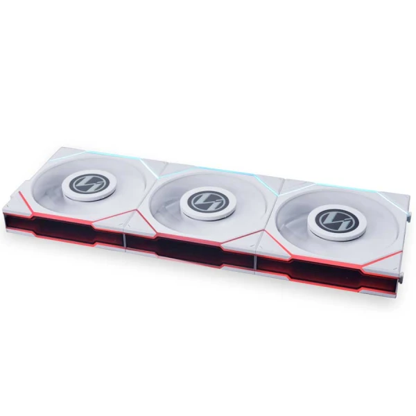 Lian Li UNI FAN TL LCD 120 RGB Reverse Blade 3 x 120mm Case Fans - White