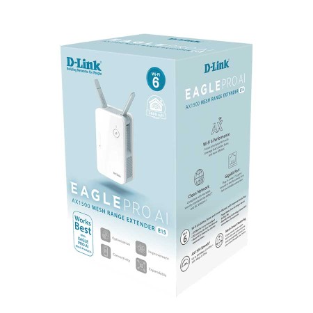 D-Link EAGLE PRO AI AX1500 Mesh E15 WiFi 6 - Range Extender