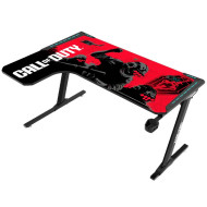 GAMEON Series L-Shaped Desk140cm RGB Flowing Light Gaming - Mouse pad  Qi Wireless Charger & USB Hub - Black/Red