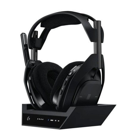 سماعة ألعاب لاسلكية ASTRO A50 X بتقنية LIGHTSPEED اللاسلكية والبلوتوث مع قاعدة شحن (متوافقة مع Xbox / PS5 / PC / الموبايل) - اسود سماعة ألعاب لاسلكية ASTRO A50 X بتقنية LIGHTSPEED اللاسلكية والبلوتوث مع قاعدة شحن (متوافقة مع Xbox / PS5 / PC / الموبايل) - اسود